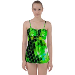 Green Disco Ball Babydoll Tankini Set by essentialimage