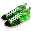 Green Disco Ball Men s Mid-Top Canvas Sneakers View2