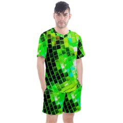 Green Disco Ball Men s Mesh Tee And Shorts Set