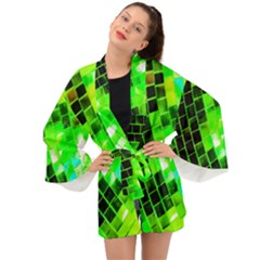 Green Disco Ball Long Sleeve Kimono by essentialimage