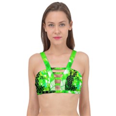 Green Disco Ball Cage Up Bikini Top by essentialimage