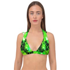 Green Disco Ball Double Strap Halter Bikini Top by essentialimage