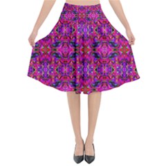 New Arrivals-b-7 Flared Midi Skirt by ArtworkByPatrick