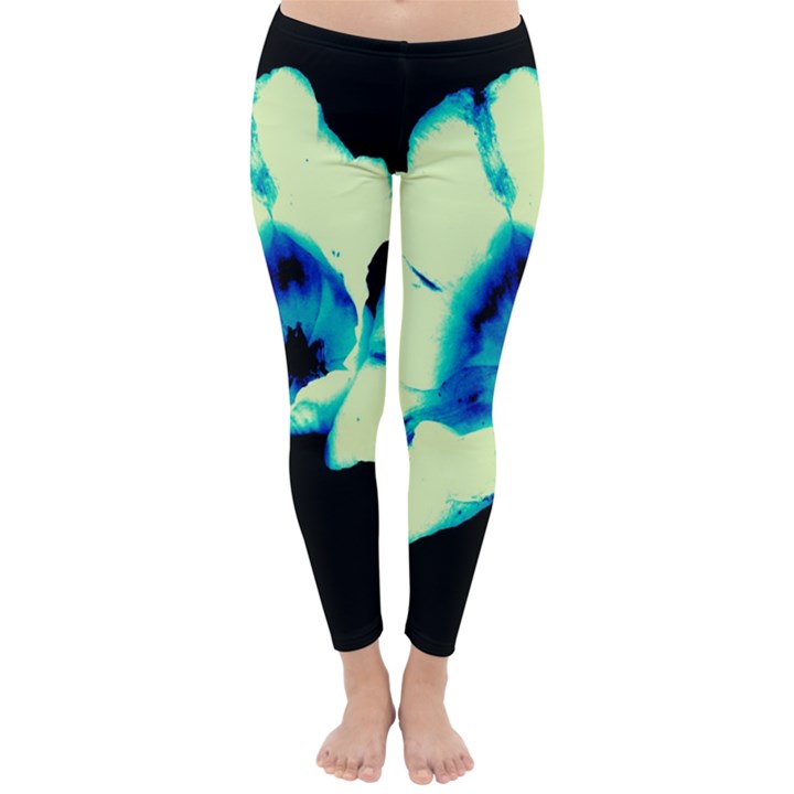 Blue and Yellow Tulip Classic Winter Leggings