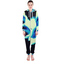 Blue And Yellow Tulip Hooded Jumpsuit (ladies) 