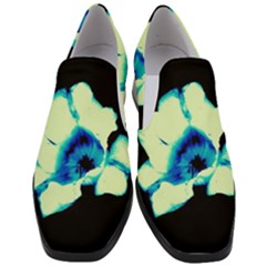 Blue And Yellow Tulip Women Slip On Heel Loafers by okhismakingart