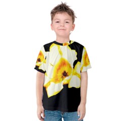 Yellow And Orange Tulip Kids  Cotton Tee