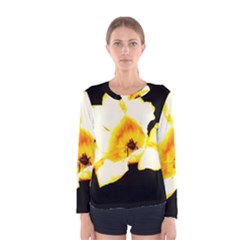 Yellow And Orange Tulip Women s Long Sleeve Tee