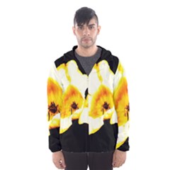 Yellow And Orange Tulip Men s Hooded Windbreaker