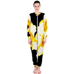 Yellow And Orange Tulip Onepiece Jumpsuit (ladies) 