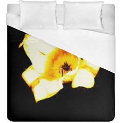 Yellow And Orange Tulip Duvet Cover (king Size) by okhismakingart