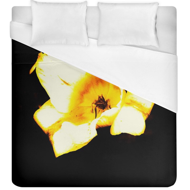 Yellow and Orange Tulip Duvet Cover (King Size)