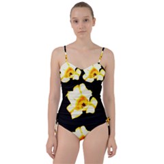 Yellow And Orange Tulip Sweetheart Tankini Set by okhismakingart