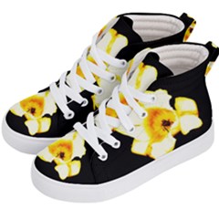 Yellow And Orange Tulip Kids  Hi-top Skate Sneakers by okhismakingart