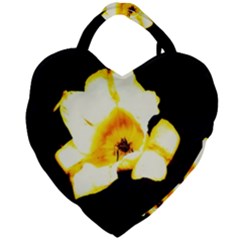 Yellow And Orange Tulip Giant Heart Shaped Tote by okhismakingart