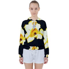 Yellow And Orange Tulip Women s Tie Up Sweat