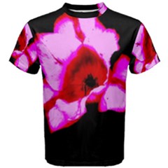 Pink And Red Tulip Men s Cotton Tee by okhismakingart