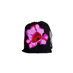 Pink And Red Tulip Drawstring Pouch (xs) by okhismakingart