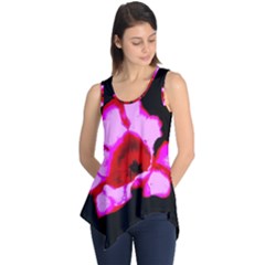 Pink And Red Tulip Sleeveless Tunic by okhismakingart