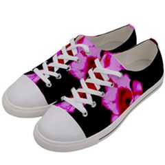 Pink And Red Tulip Women s Low Top Canvas Sneakers by okhismakingart