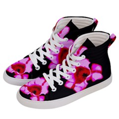 Pink And Red Tulip Women s Hi-top Skate Sneakers by okhismakingart