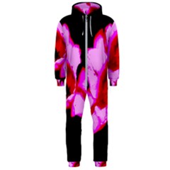 Pink And Red Tulip Hooded Jumpsuit (men) 