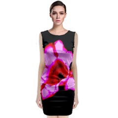 Pink And Red Tulip Classic Sleeveless Midi Dress by okhismakingart