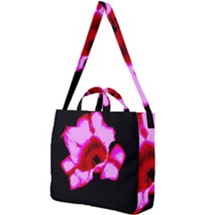 Pink And Red Tulip Square Shoulder Tote Bag by okhismakingart