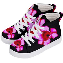 Pink And Red Tulip Kids  Hi-top Skate Sneakers by okhismakingart