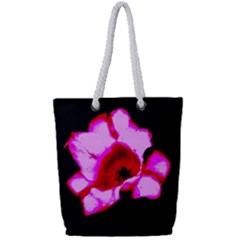 Pink And Red Tulip Full Print Rope Handle Tote (small) by okhismakingart