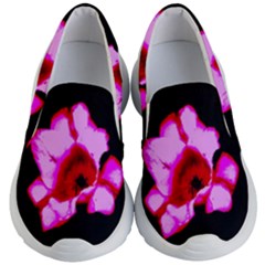 Pink And Red Tulip Kids  Lightweight Slip Ons by okhismakingart