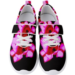 Pink And Red Tulip Men s Velcro Strap Shoes by okhismakingart