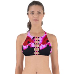 Pink And Red Tulip Perfectly Cut Out Bikini Top by okhismakingart