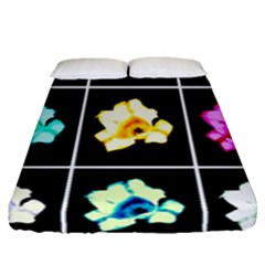 Tulip Collage Fitted Sheet (queen Size) by okhismakingart