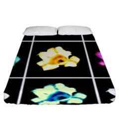 Tulip Collage Fitted Sheet (king Size) by okhismakingart