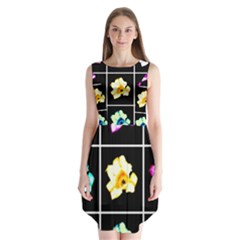 Tulip Collage Sleeveless Chiffon Dress   by okhismakingart