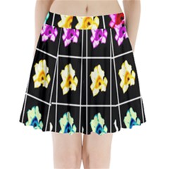 Tulip Collage Pleated Mini Skirt