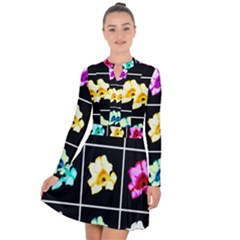 Tulip Collage Long Sleeve Panel Dress by okhismakingart