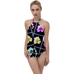 Tulip Collage Go With The Flow One Piece Swimsuit by okhismakingart