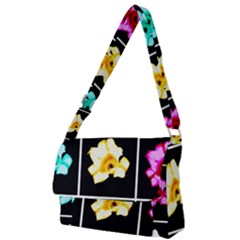 Tulip Collage Full Print Messenger Bag by okhismakingart