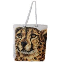 Cheetah Full Print Rope Handle Tote (large)