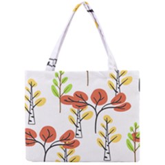 Tree Autumn Forest Landscape Mini Tote Bag by Mariart