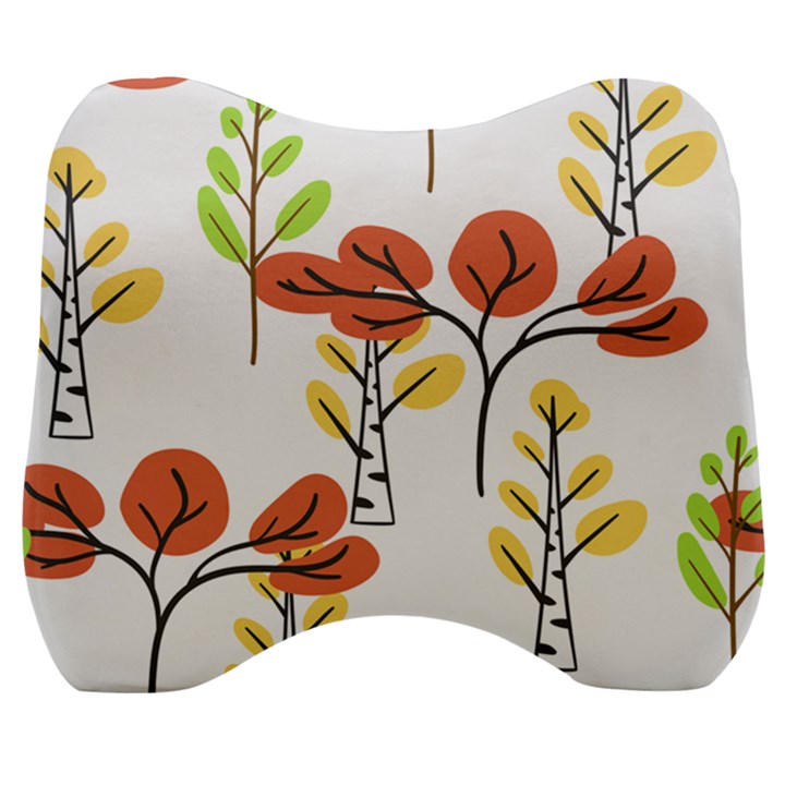 Tree Autumn Forest Landscape Velour Head Support Cushion