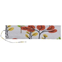 Tree Autumn Forest Landscape Roll Up Canvas Pencil Holder (l)