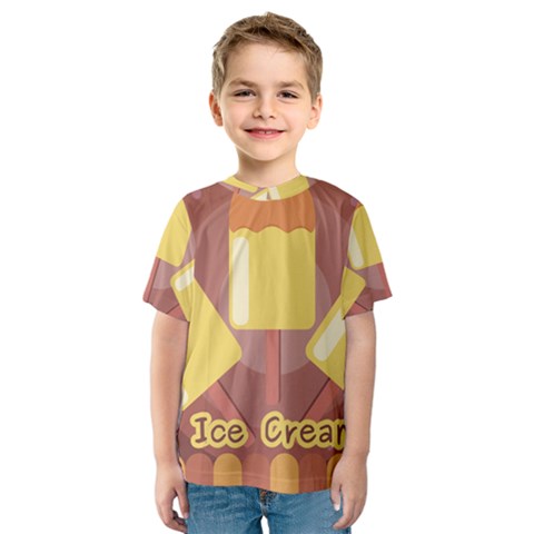 Cream Sweet Icecream Kids  Sport Mesh Tee by Bajindul