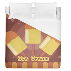 Cream Sweet Icecream Duvet Cover (queen Size) by Bajindul