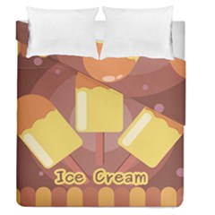 Cream Sweet Icecream Duvet Cover Double Side (queen Size) by Bajindul