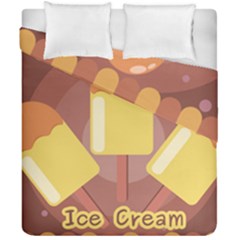 Cream Sweet Icecream Duvet Cover Double Side (california King Size) by Bajindul