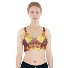 Cream Sweet Icecream Sports Bra With Pocket by Bajindul