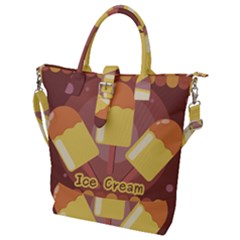 Cream Sweet Icecream Buckle Top Tote Bag by Bajindul